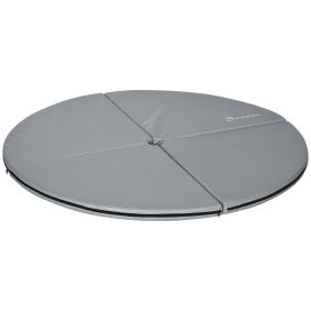 Extra-Protective 2"T x 5'W Foldable Pole Dance Mat Light Gray with Handle Lightweight