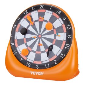 VEVOR Inflatable Soccer Dart Board, over 6 ft High Giant Soccer Dart Board with 4 Kick Balls 6 Darts 6 Axe & Air Pump, 3-Min Setup