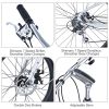 7 Speed, Aluminum Alloy Frame, Multiple Colors 26 Inch Bike,Cargo Bike for Women and Men