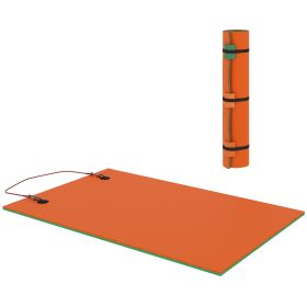 9' x 6' Lily Pad Water Mat for 2 Adults, Floating Water Pad for Lake, Pool, Ocean, Beach, and Boating, Orange (Option: Orange-1820x360x365 mm)