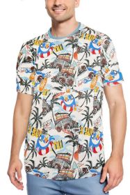 Allover Print Short Sleeve Tshirt (Color: AP16, size: 2XL)