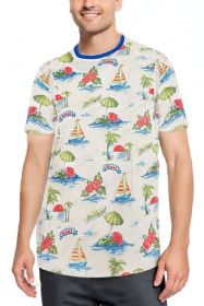 Allover Print Short Sleeve Tshirt (Color: AP13, size: XL)