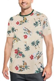 Allover Print Short Sleeve Tshirt (Color: AP07, size: 2XL)
