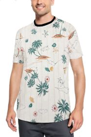 Allover Print Short Sleeve Tshirt (Color: AP11, size: 2XL)