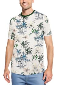Allover Print Short Sleeve Tshirt (Color: AP15, size: S)