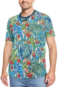 Allover Print Short Sleeve Tshirt (Color: AP06, size: L)