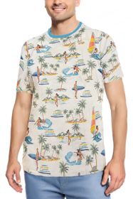 Allover Print Short Sleeve Tshirt (Color: AP12, size: M)