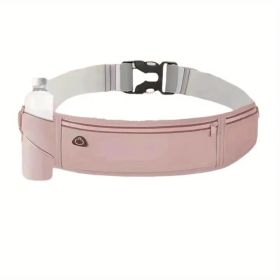 Hands-Free Adventure Waist Pack – Durable Nylon with Theft-Proof Zipper & Reflective Safety Features (Color: Pink)