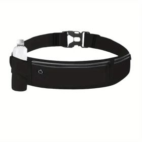 Hands-Free Adventure Waist Pack – Durable Nylon with Theft-Proof Zipper & Reflective Safety Features (Color: Black)