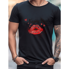 Celebrate in Style with This 100% Cotton Men's Valentine's Day Tee (Style: 87)