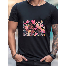 Celebrate in Style with This 100% Cotton Men's Valentine's Day Tee (Style: 483)
