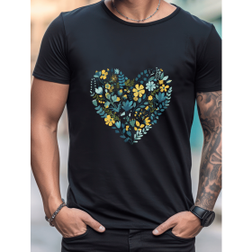Celebrate in Style with This 100% Cotton Men's Valentine's Day Tee (Style: 491)