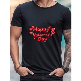 Celebrate in Style with This 100% Cotton Men's Valentine's Day Tee (Style: 114)