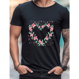 Celebrate in Style with This 100% Cotton Men's Valentine's Day Tee (Style: 71)