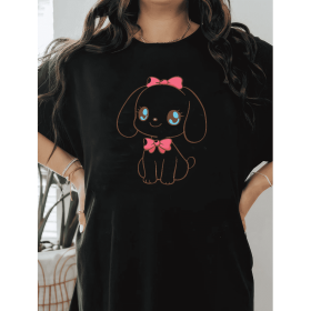 Casual Women's Cotton T-Shirt with Bow Detail - Trendy and Comfortable for Every Season (Style: 108)