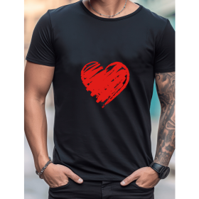 Celebrate in Style with This 100% Cotton Men's Valentine's Day Tee (Style: 154)