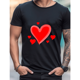 Celebrate in Style with This 100% Cotton Men's Valentine's Day Tee (Style: 153)