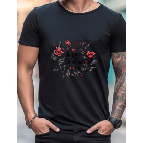 Celebrate in Style with This 100% Cotton Men's Valentine's Day Tee (Style: 125)