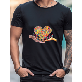 Celebrate in Style with This 100% Cotton Men's Valentine's Day Tee (Style: 139)
