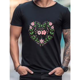Celebrate in Style with This 100% Cotton Men's Valentine's Day Tee (Style: 129)