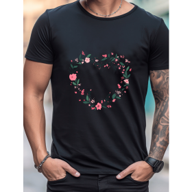 Celebrate in Style with This 100% Cotton Men's Valentine's Day Tee (Style: 161)