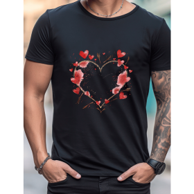 Celebrate in Style with This 100% Cotton Men's Valentine's Day Tee (Style: 136)