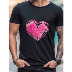 Celebrate in Style with This 100% Cotton Men's Valentine's Day Tee (Style: 135)