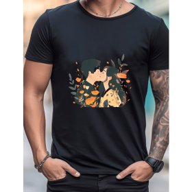 Celebrate in Style with This 100% Cotton Men's Valentine's Day Tee (Style: 165)