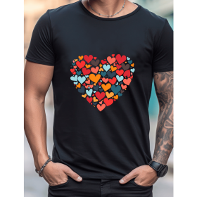 Celebrate in Style with This 100% Cotton Men's Valentine's Day Tee (Style: 163)