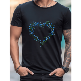 Celebrate in Style with This 100% Cotton Men's Valentine's Day Tee (Style: 166)