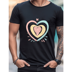 Celebrate in Style with This 100% Cotton Men's Valentine's Day Tee (Style: 160)