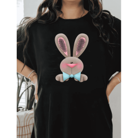 Casual Women's Cotton T-Shirt with Bow Detail - Trendy and Comfortable for Every Season (Style: 239)