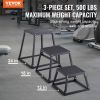 VEVOR Plyometric Jump Boxes, 12/18/24 Inch Plyo Box, Platform and Jumping Agility Box
