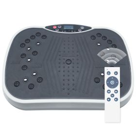 Vibration Plate Exercise Machine - Whole Body Workout Vibration Fitness Platform, Home Training Equipment For Weight Loss & Toning Grey (Option: GreyBlack)